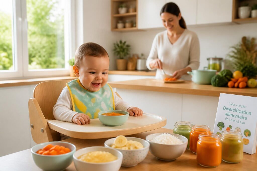 La diversification alimentaire de bébé : le guide complet de 4 mois à 1 an