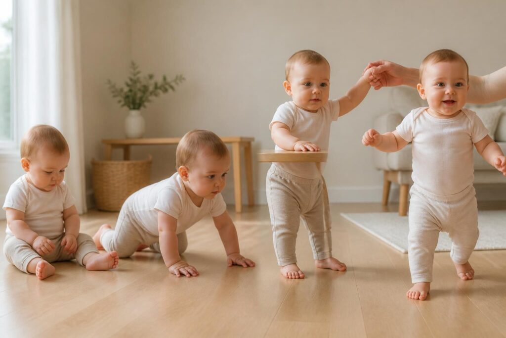 découvrez les étapes clés de la marche, de la position assise aux premiers pas, pour mieux comprendre le développement moteur chez l'enfant.