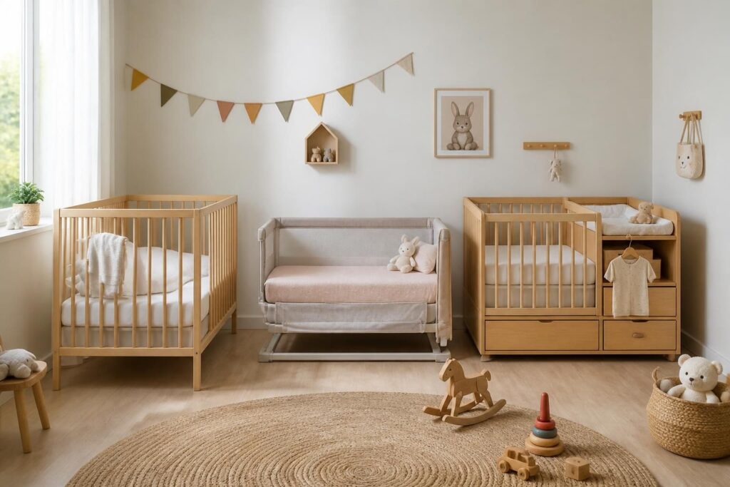 Le lit de bébé : barreaux, cododo ou évolutif, que choisir