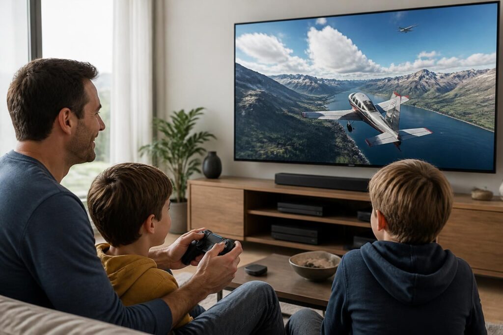 découvrez airplane simulator sur ps4, un jeu de simulation de vol accessible et captivant, parfait pour toute la famille. apprenez à piloter des avions dans un univers réaliste et amusant.